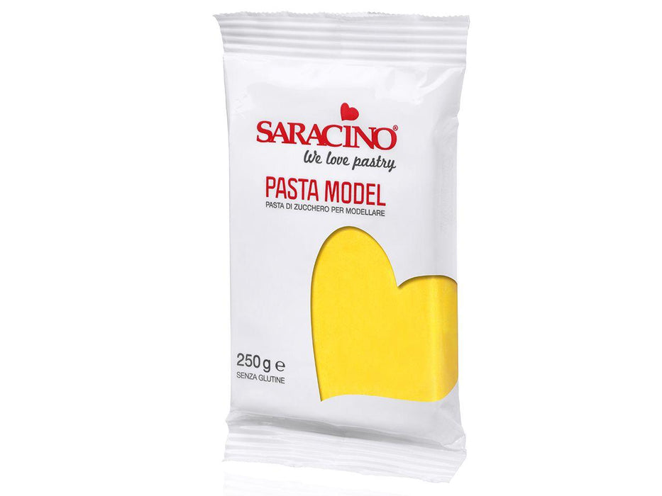 Saracino Modellierfondant Pasta Model gelb, 250g - Tortendekoshop
