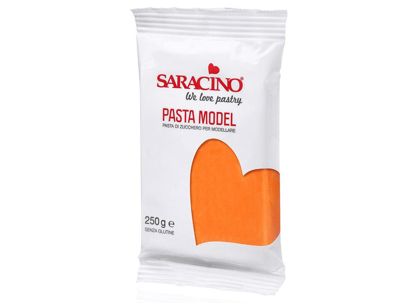Saracino Modellierfondant Pasta Model orange, 250g - Tortendekoshop