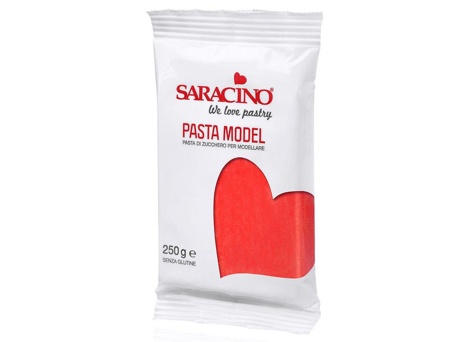 Saracino Modellierfondant Pasta Model rot, 250g - Tortendekoshop