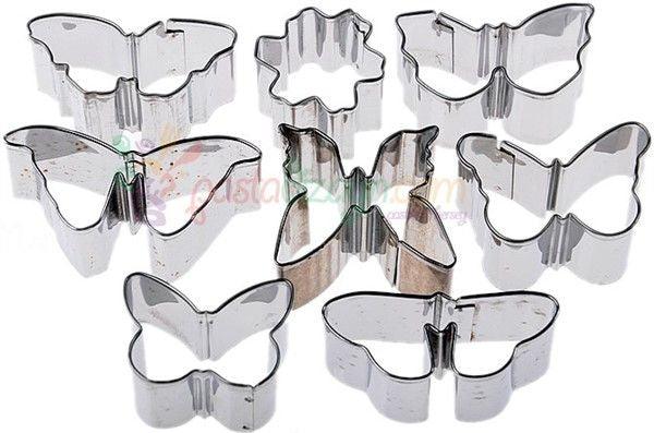 Schmetterling  Metall Formen Set,2-4cm - Tortendekoshop