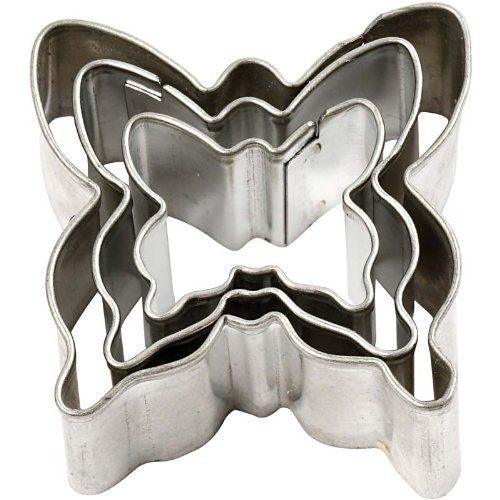 Schmetterling Mini Ausstechform Set, Edelstahl - Tortendekoshop