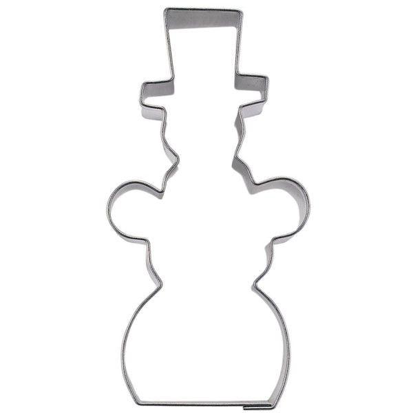 Schneemann Ausstechform, Edelstahl - Tortendekoshop