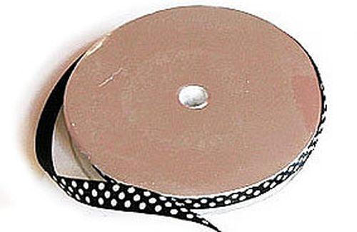 Schwarz Gepunktet Schleifenband, 1cm - Tortendekoshop