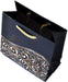 Schwarz Karton Geschenktüte mit Gold Motiven, 11x11cm - Tortendekoshop