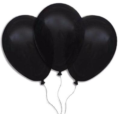 Schwarz Metallic Luft Party Ballon - Tortendekoshop