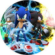 Sega Sonic Runde Tortenaufleger - Tortendekoshop
