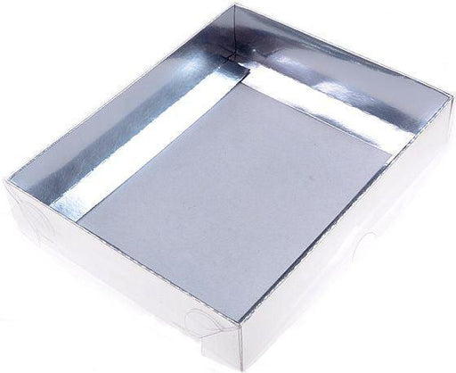 Silber Acetat Schachteln, 12x15x3cm - Tortendekoshop