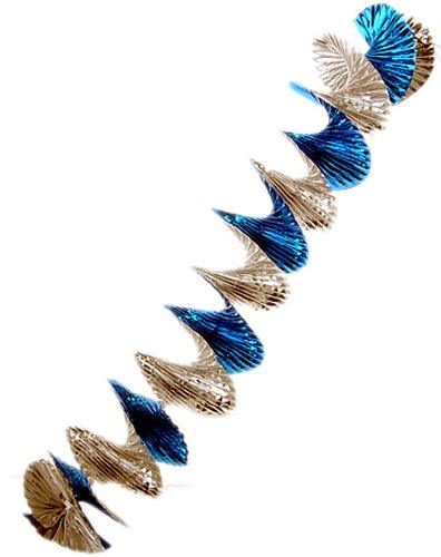 Silber-Blau Party Girlande - Tortendekoshop