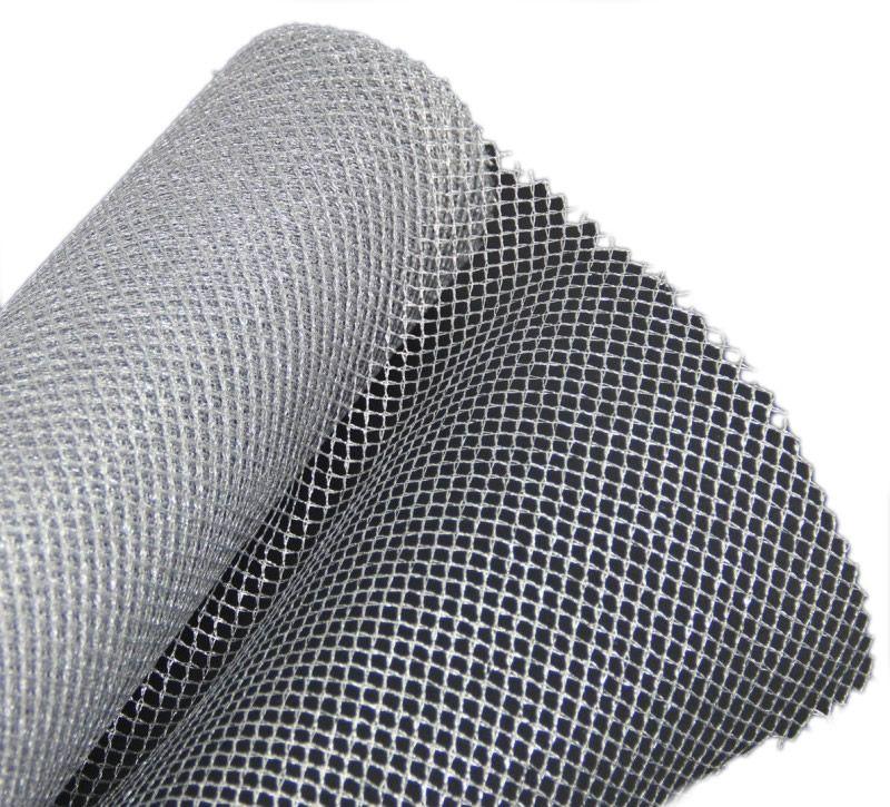 Silber Deko Tüll mit Glitzer, 1m - Tortendekoshop
