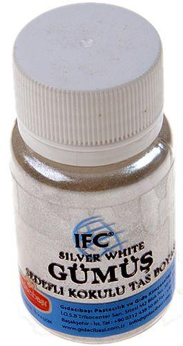 Silber Glanz Duftstein Pulver Farbe - Tortendekoshop