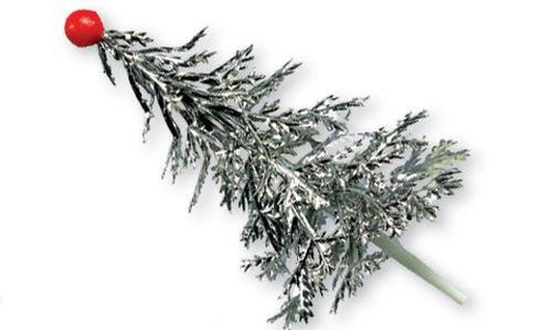 Silber Plastik Tannenbaum Torten Deko - Tortendekoshop
