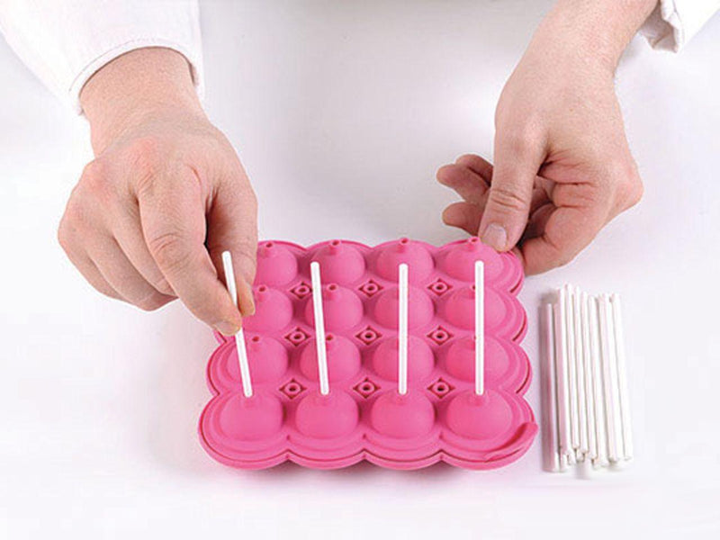 Silikonform Cake Pops, inkl. 20 Stiele - Tortendekoshop