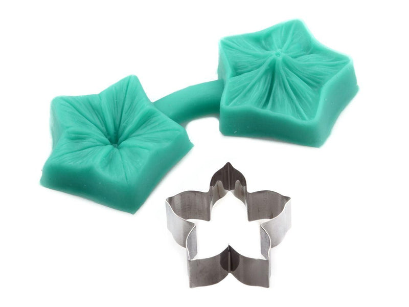 Silikonstempel mit Ausstecher Petunie - Tortendekoshop