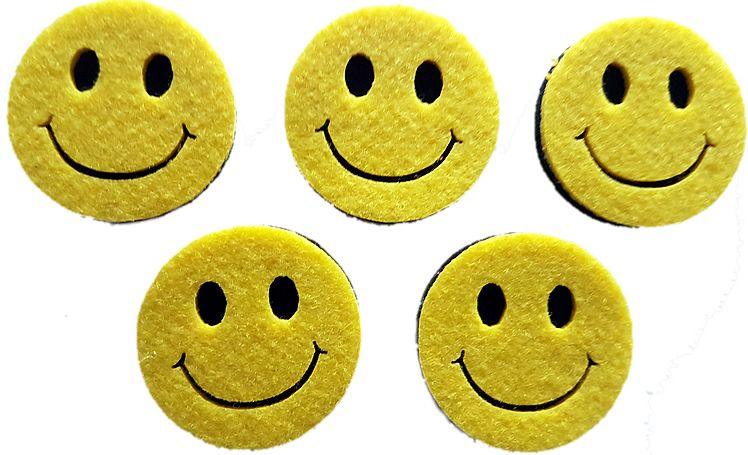 Smiley Deko aus Filz Streudeko - Tortendekoshop