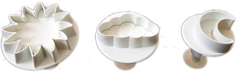 Sonne, Mond, Wolke Ausstecher Set - Tortendekoshop