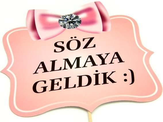 Soz Almaya Geldik Deko Sprechballon - Tortendekoshop
