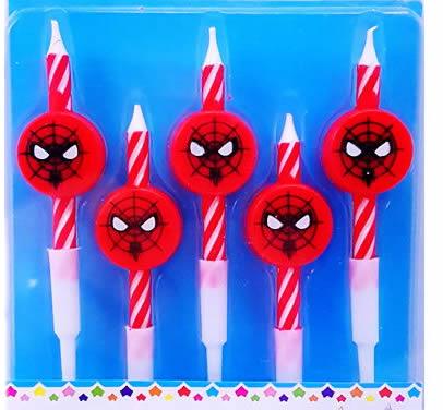 Spiderman Kerzen Set - Tortendekoshop