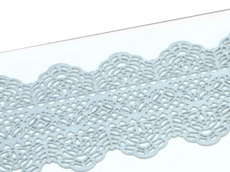 Spitzendekor Dentelle silber - Tortendekoshop