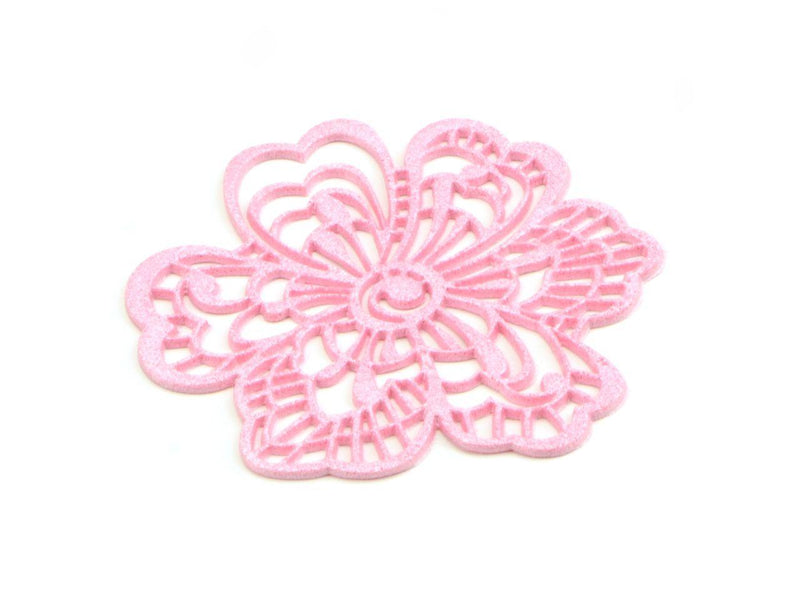 Spitzendekor Flower rosa - Tortendekoshop