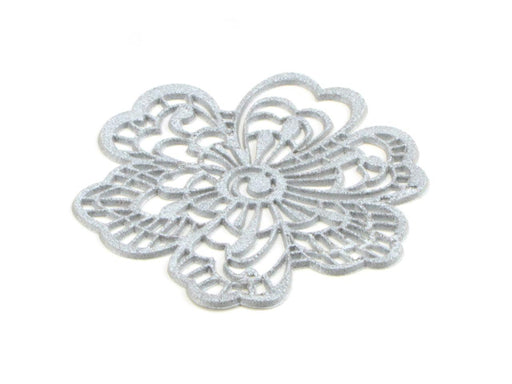 Spitzendekor Flower silber - Tortendekoshop