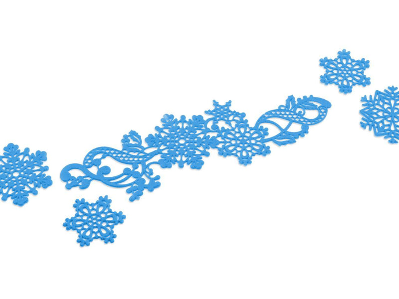 Spitzendekor Matte Snowflakes - Tortendekoshop