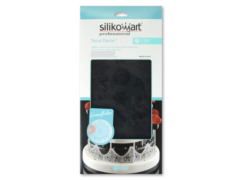 Spitzendekor Matte Snowflakes - Tortendekoshop