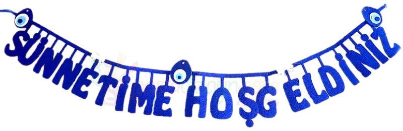 Sünnetime Hosgeldiniz Banner aus Filz - Tortendekoshop