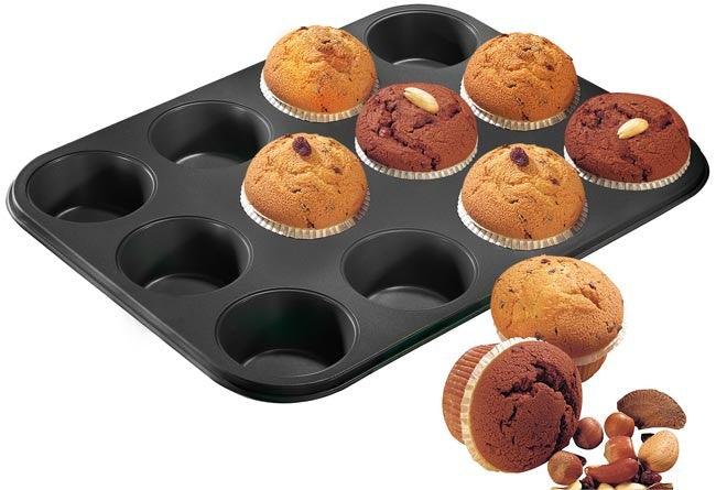 Teflon Muffinblech, Muffinbackform, 12er - Tortendekoshop