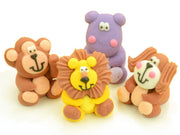 Tierfiguren sitzend Zucker 4 Stück - Tortendekoshop