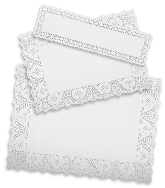 Torten Spitzenpapier Weiss, 19x31cm - Tortendekoshop