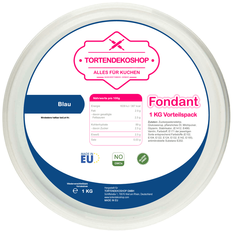 Tortendeko Fondant - Tortendekoshop