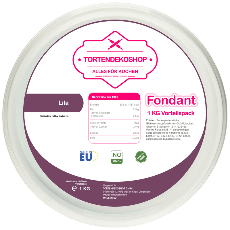 Tortendeko Fondant - Tortendekoshop