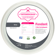 Tortendeko Rollfondant Grau, 1KG - Tortendekoshop
