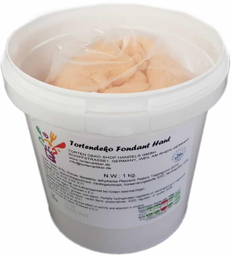 Tortendeko Rollfondant Hautfarbe, 1KG - Tortendekoshop