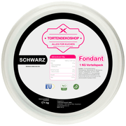 Tortendeko Rollfondant, Schwarz, 1KG - Tortendekoshop