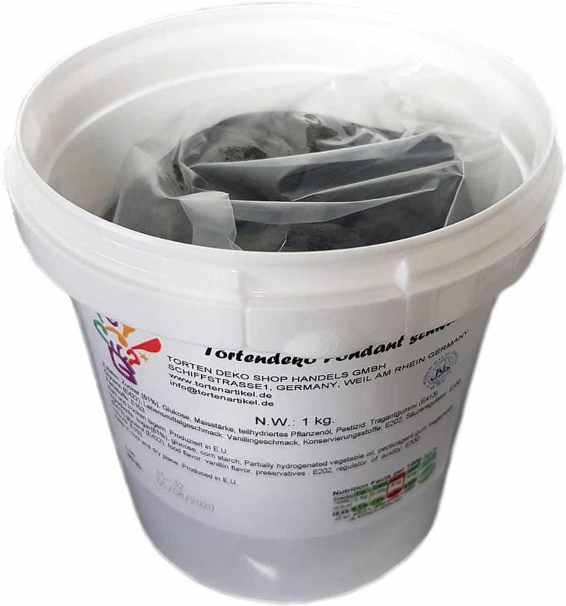 Tortendeko Rollfondant, Schwarz, 1KG - Tortendekoshop