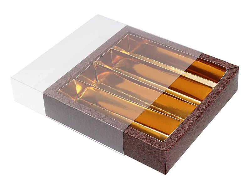 Trüffelverpackung für 16 Trüffel, marone - Tortendekoshop