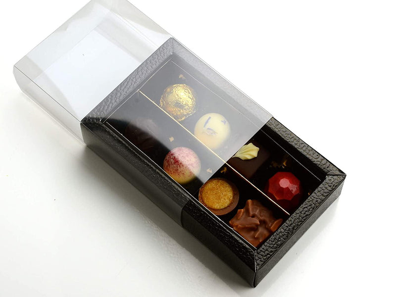 Trüffelverpackung für 8 Trüffel, nero - Tortendekoshop