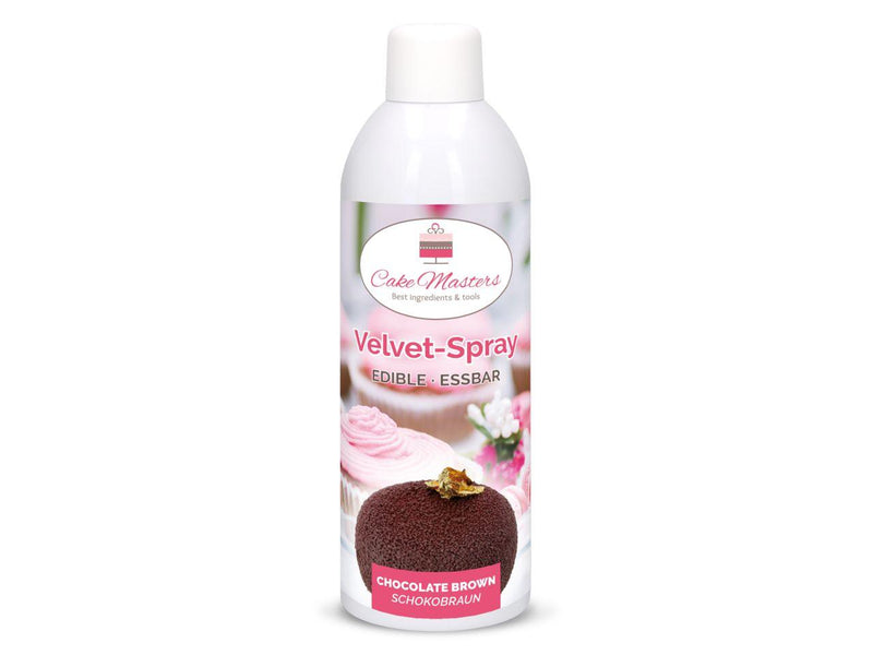 Velvet Spray schokobraun, 400ml - Tortendekoshop