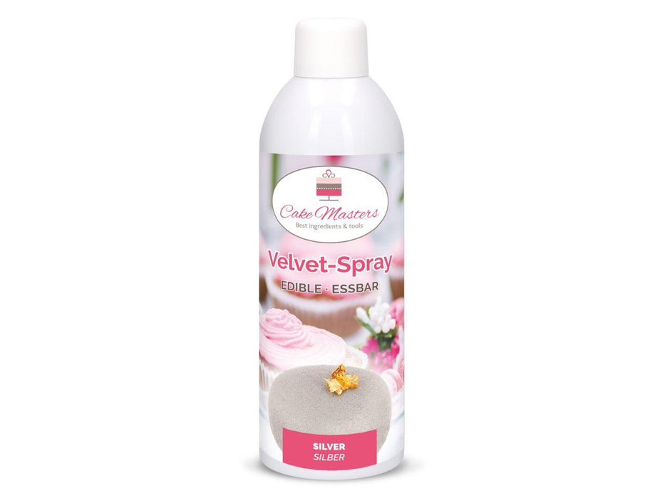 Velvet Spray Silber, 400ml - Tortendekoshop