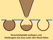 Verschließplatte für Hohlkugeln, 19mm - Tortendekoshop