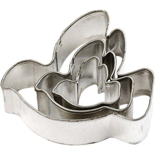Vogel Mini Ausstechform Set, Edelstahl - Tortendekoshop