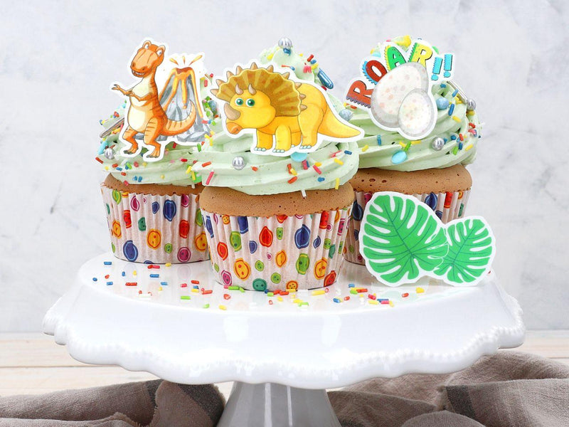 Wafer Paper Dinos ,16 Stück, ausgestanzt - Tortendekoshop