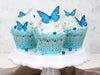 Wafer Paper Schmetterlinge blau, 29 Stück, ausgestanzt - Tortendekoshop
