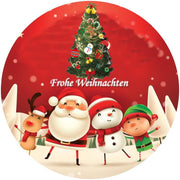 Weihnachten Thema Runde Tortenaufleger - Tortendekoshop