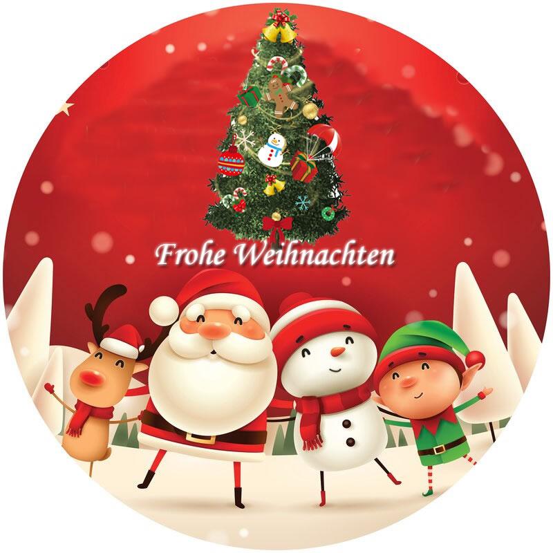 Weihnachten Thema Runde Tortenaufleger - Tortendekoshop