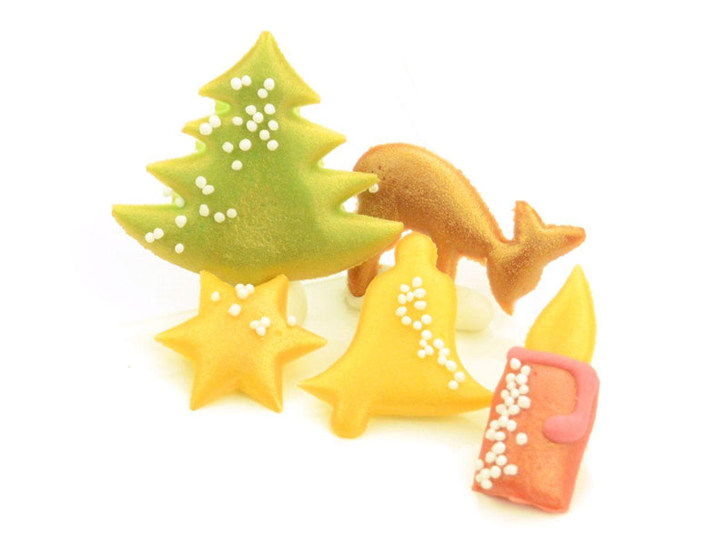 Weihnachts Dekore Marzipan, 5 Stück - Tortendekoshop