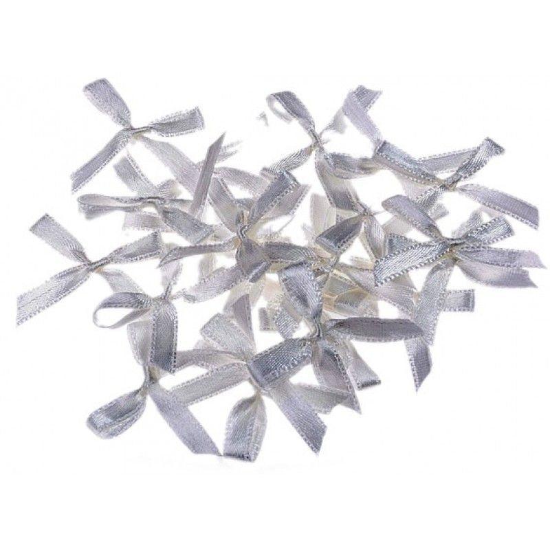 Weiß Deko Schleifen, 3cm - Tortendekoshop