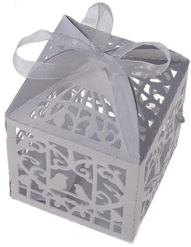 Weiß Dekorative Vogel Geschenktüte - Tortendekoshop