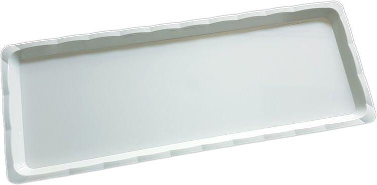 Weiß Kunststoff Tablett, 12.5x32.5cm - Tortendekoshop